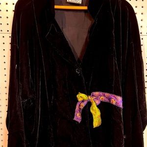 Velvet Wrap Jacket Arty luxurious sz L